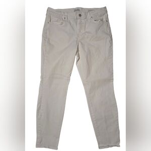 Jessica Simpson White Relaxed Skinny Crop Jeans - Size 12, Perfect Condition
